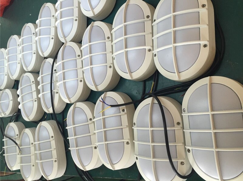 white oval bulkhead wall light