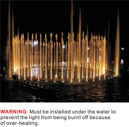 submersible led fountain lights application