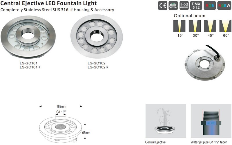 submersible led fountain lights