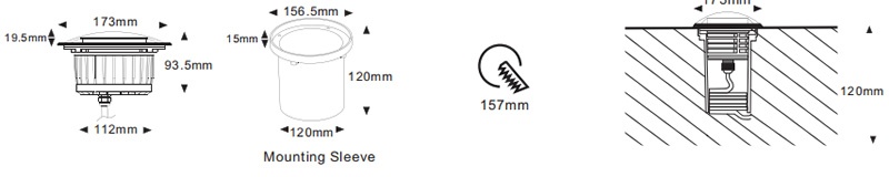 outdoor driveway lighting dimension drawing