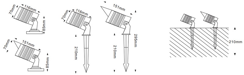 landscape lighting design dimension drawing